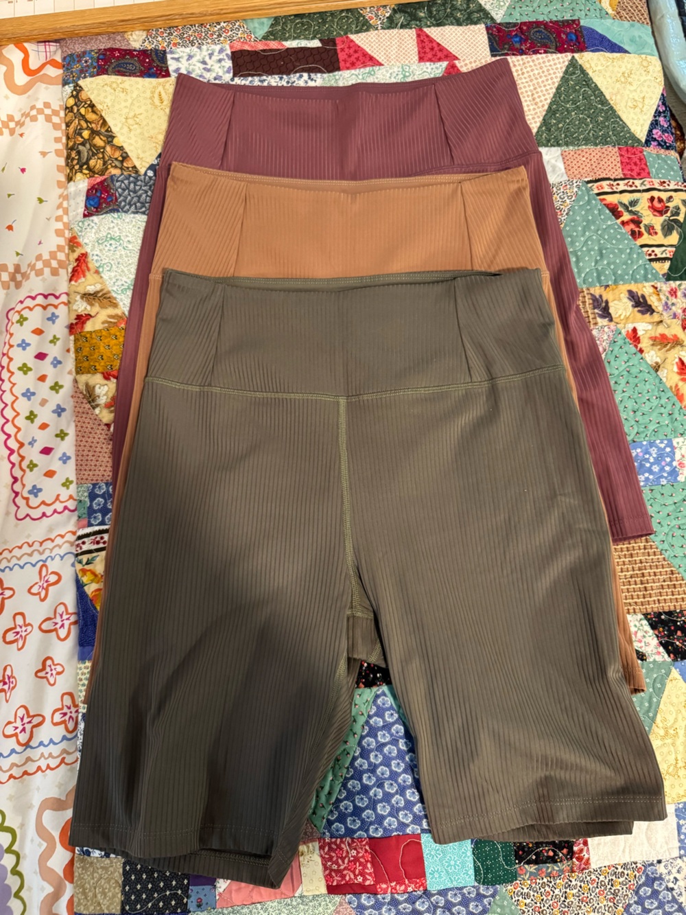 Set of 3 Girlfriend Collective High-Waist 5in inseam biker shorts